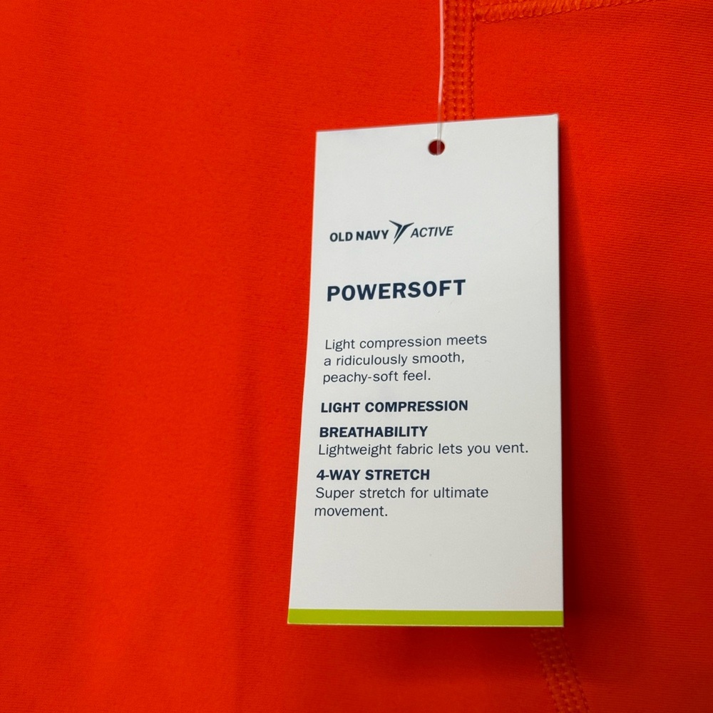 Old Navy Orange High Rise Powersoft Go Dry Cropped Pants Medium - Picture 4 of 6